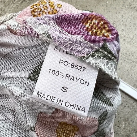 💚 3246. Floral Boho Smocked Waist Wide Leg Pants - Picture 11 of 12